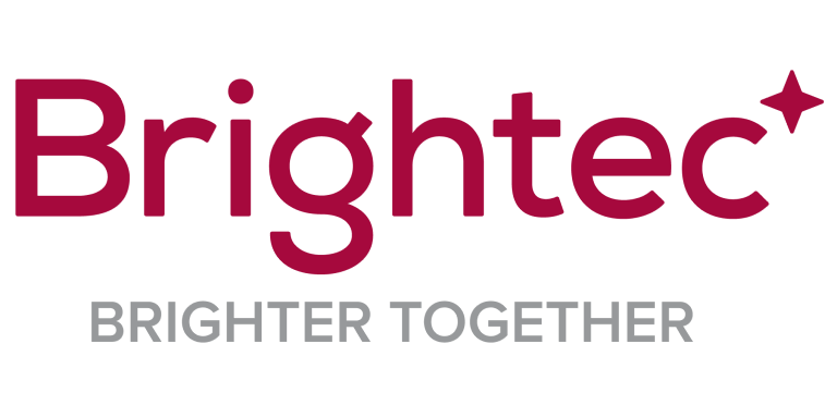 Brightecs logotyp med texten Brighter together